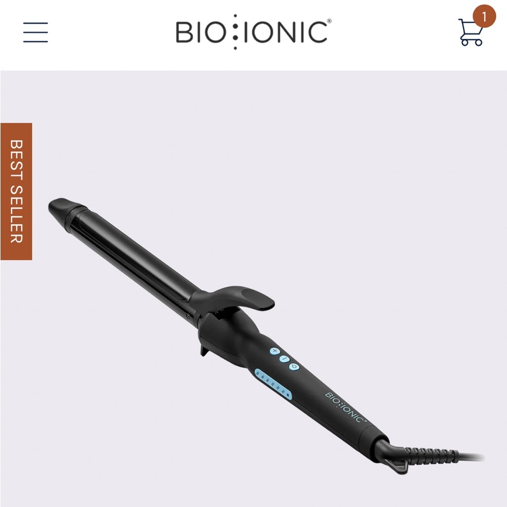 Bio Ionic 1 inch Long Barrel Curling Wand